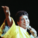 Aretha Franklin performs at New York’s Radio City Music Hall, July 6, 1989.